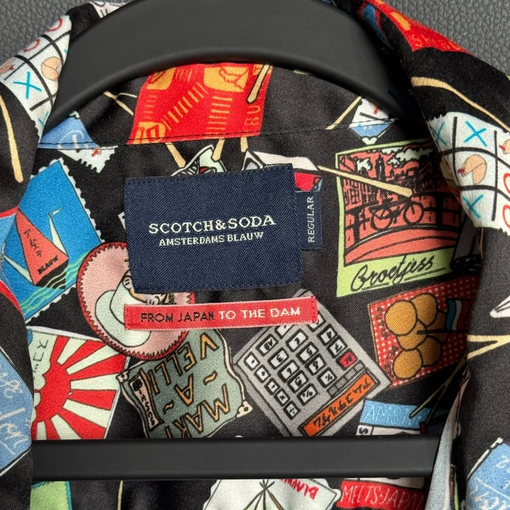 Scotch & Soda Multicolor Graphic Men's Shirt - Picture 2 of 3